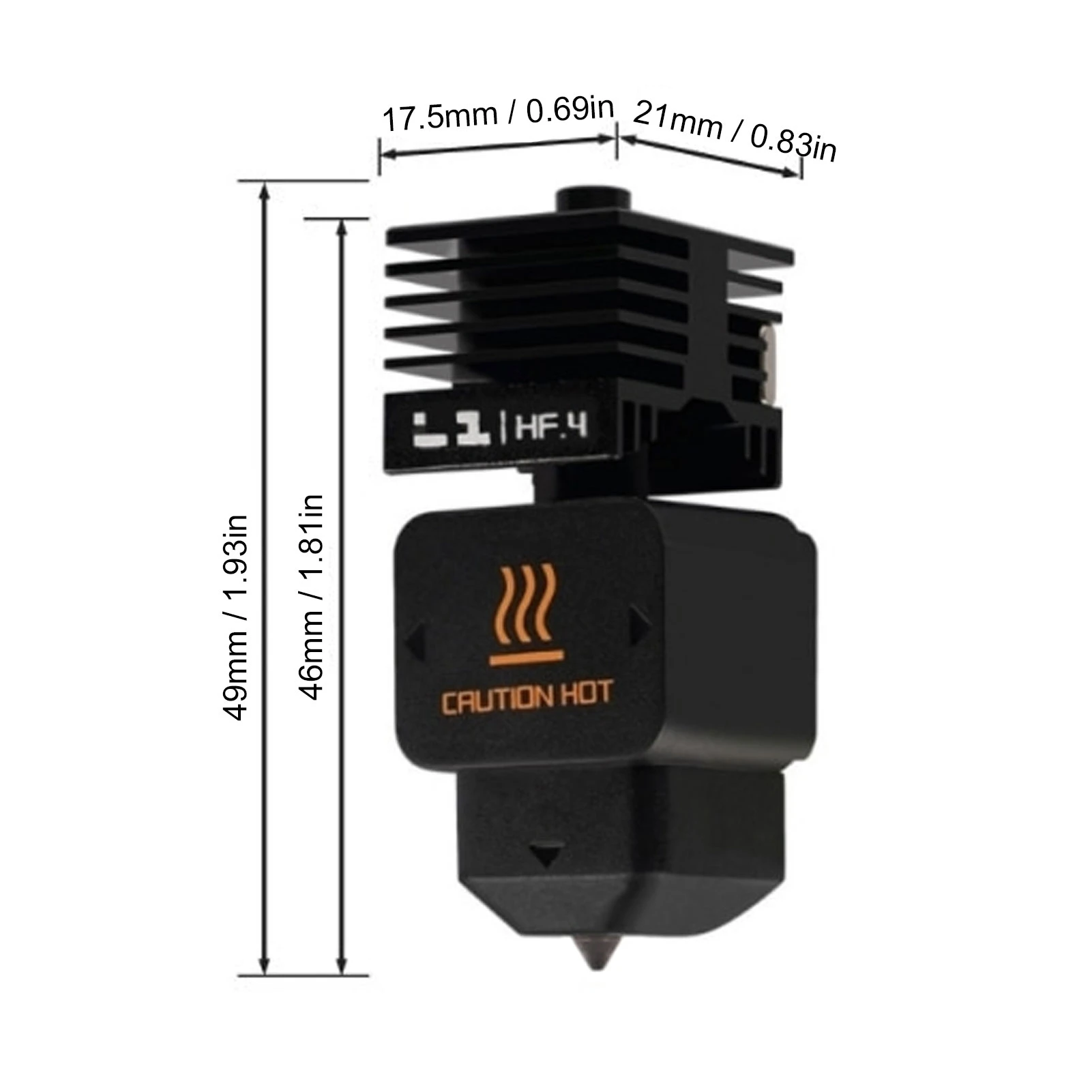 High Flow Hotend Replacement for Bambu Lab H2D H2D Combo 3D Printer 0.4mm Hardened Steel Nozzle Print Head