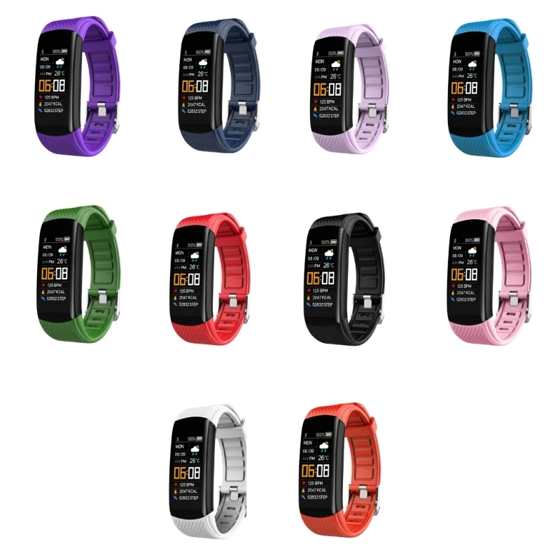 Wristband with Sport Step Counting Incoming Call Message Notification Sedentary Reminder Weather Information Push