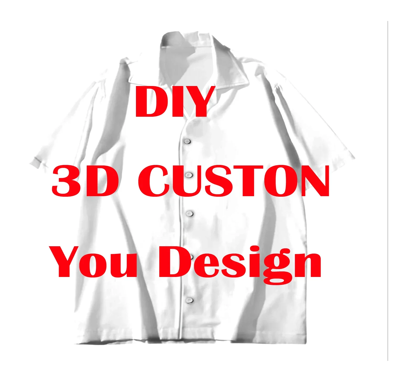 

MCDV DIY Personalized Design pattern 3D All Over Printed Men's For Women Spread-Collar Hawaii Shirt Casual short sleeve shirt