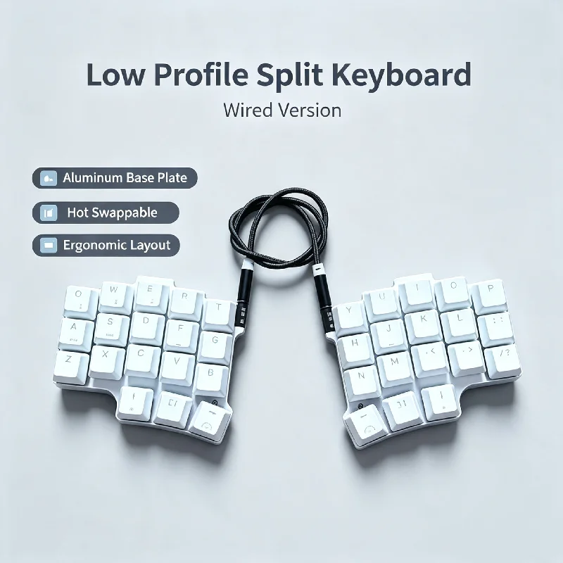 X.tip 3x5 Low Profile Split Mechanical Keyboard Aluminum Bottom Hot Pluggable Ergonomics Wired Separate Keyboard Qmk/vial