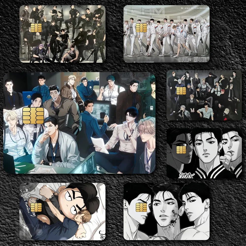 الكلاسيكية Comic-Jinx Bl-Lezhin فيلم الجلد غطاء بطاقة الائتمان ملصقات 4 قطعة الخصم الجبهة الديكور البنك حافلة تمرير مقاوم للماء