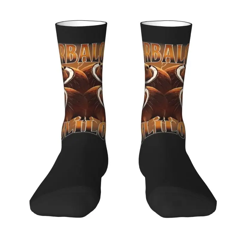 

Custom Novelty Mens Italian Brainrot Dress Socks Unisex Breathbale Warm 3D Printed Animals Cartoon Crew Socks