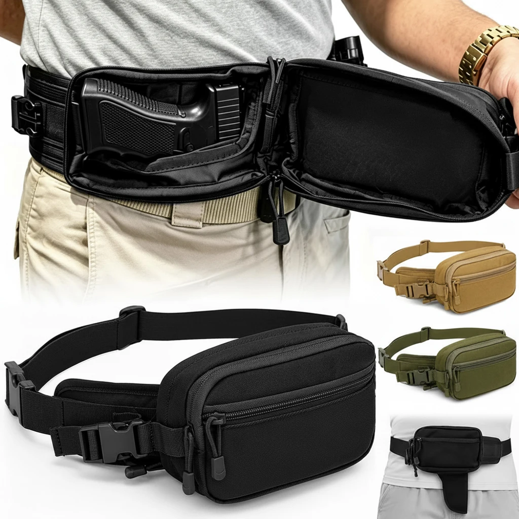 Edc Concealed Carry Fanny Pack - Tactical Waist Fanny Pack Concealed Carry
