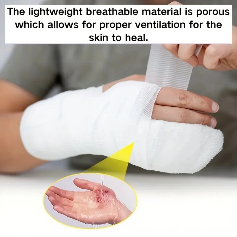 

Bandage, stretchable and breathable gauze, suitable for wound care, post-surgical care, incision and injury treatment
