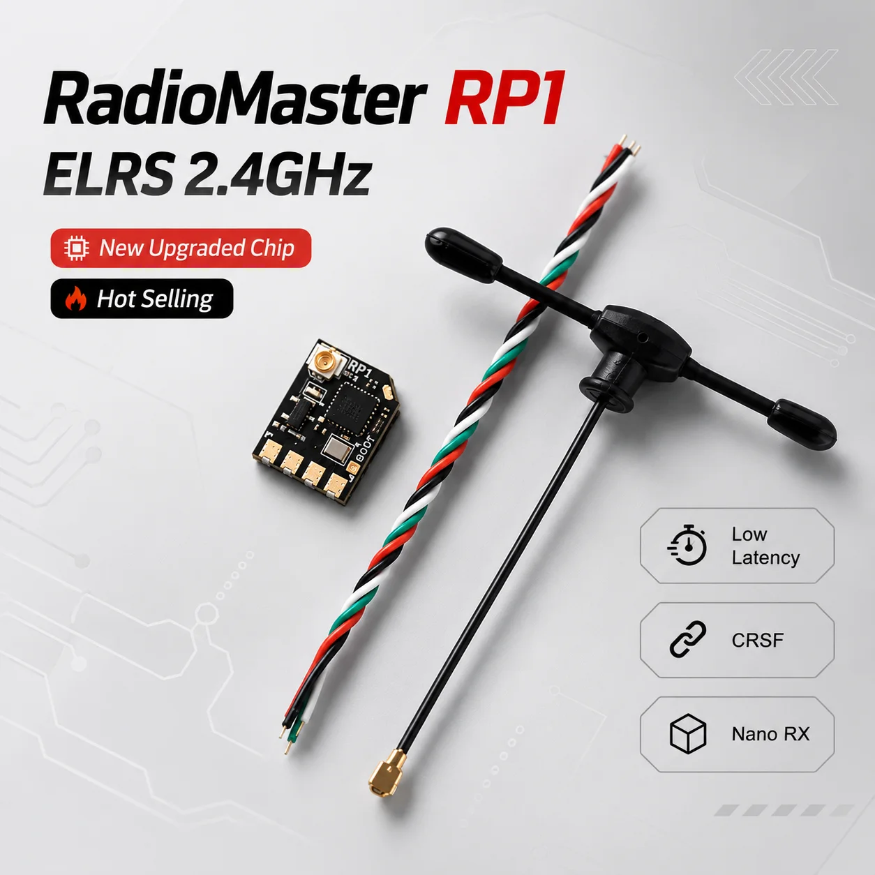 RadioMaster RP1 V2 2.4GHz ExpressLRS ELRS Nano Receiver TCXO T Antenna WiFi FPV Drone Whoop Long Range Like Happymodel EP1