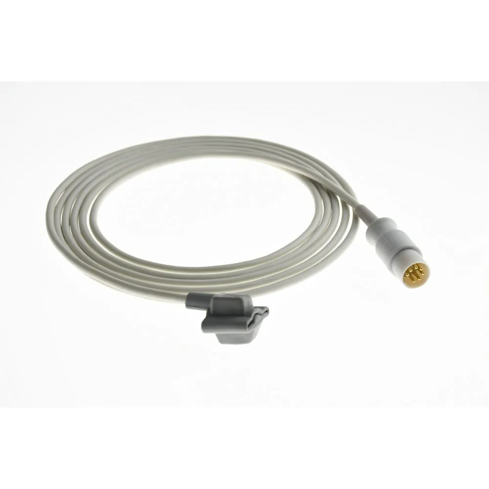 ل S * المختنق Round7pin مراقبة المريض الطفل إصبع كليب قرط كبس سيليكون كابل طويل قابلة لإعادة الاستخدام الأكسجين Spo2 الاستشعار #5