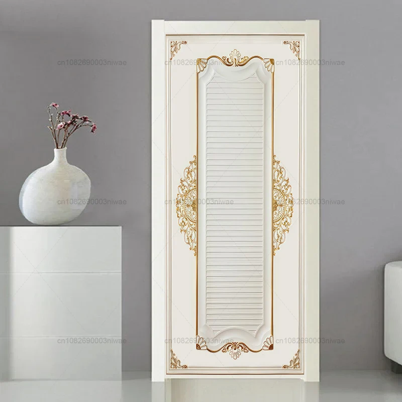 White European style door sticker, room decoration sticker, 3D wallpaper, PVC waterproof sticker