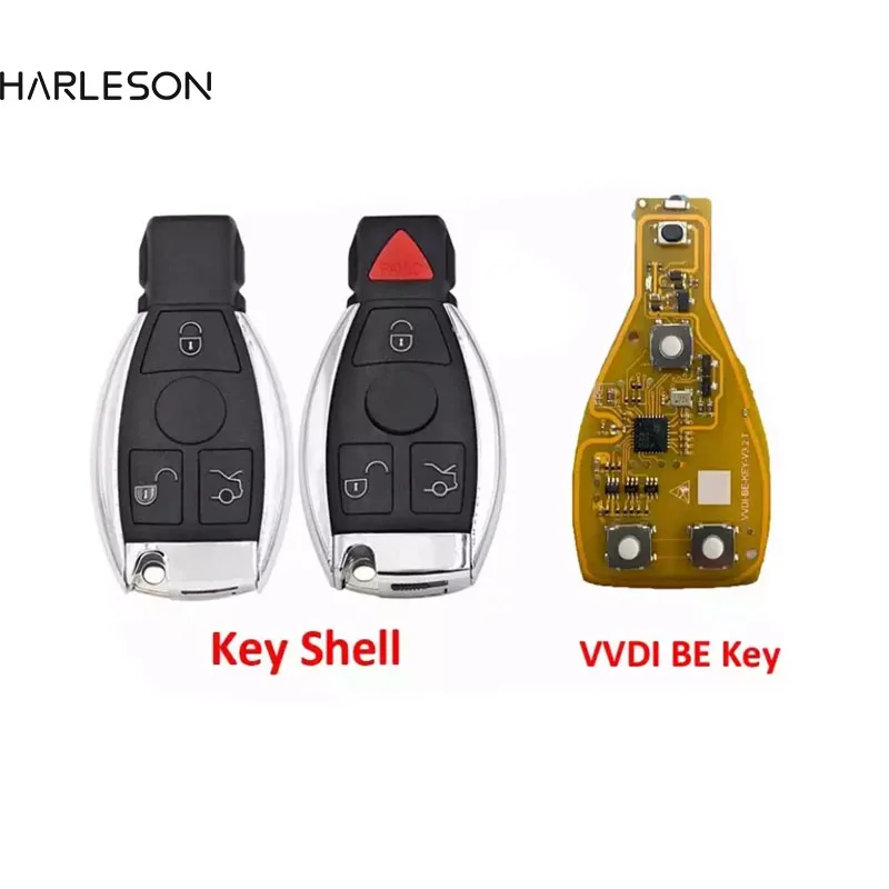 

Пульт дистанционного управления Xhorse VVDI BE Key Pro для Mercedes Benz V3.2 PCB, улучшенная версия смарт-ключа 315 МГц/433 МГц, 3/ 4 кнопки