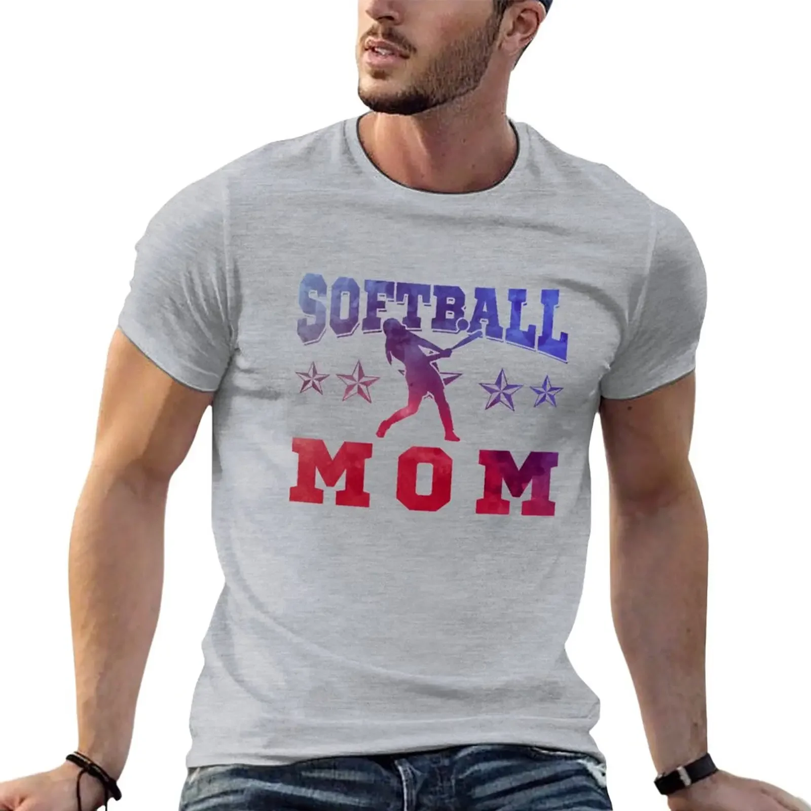 

New Softball Mom T-Shirt Short t-shirt heavyweight t shirts customized t graphic mens vintage