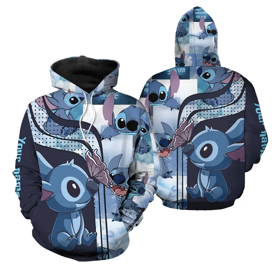 Lilo&Stitch New 3D Printed Hoodies Men's Casual Sweatshirts Women's Hoodies Harajuku Street Pullovers Kids' Hoodies Y2K Tops