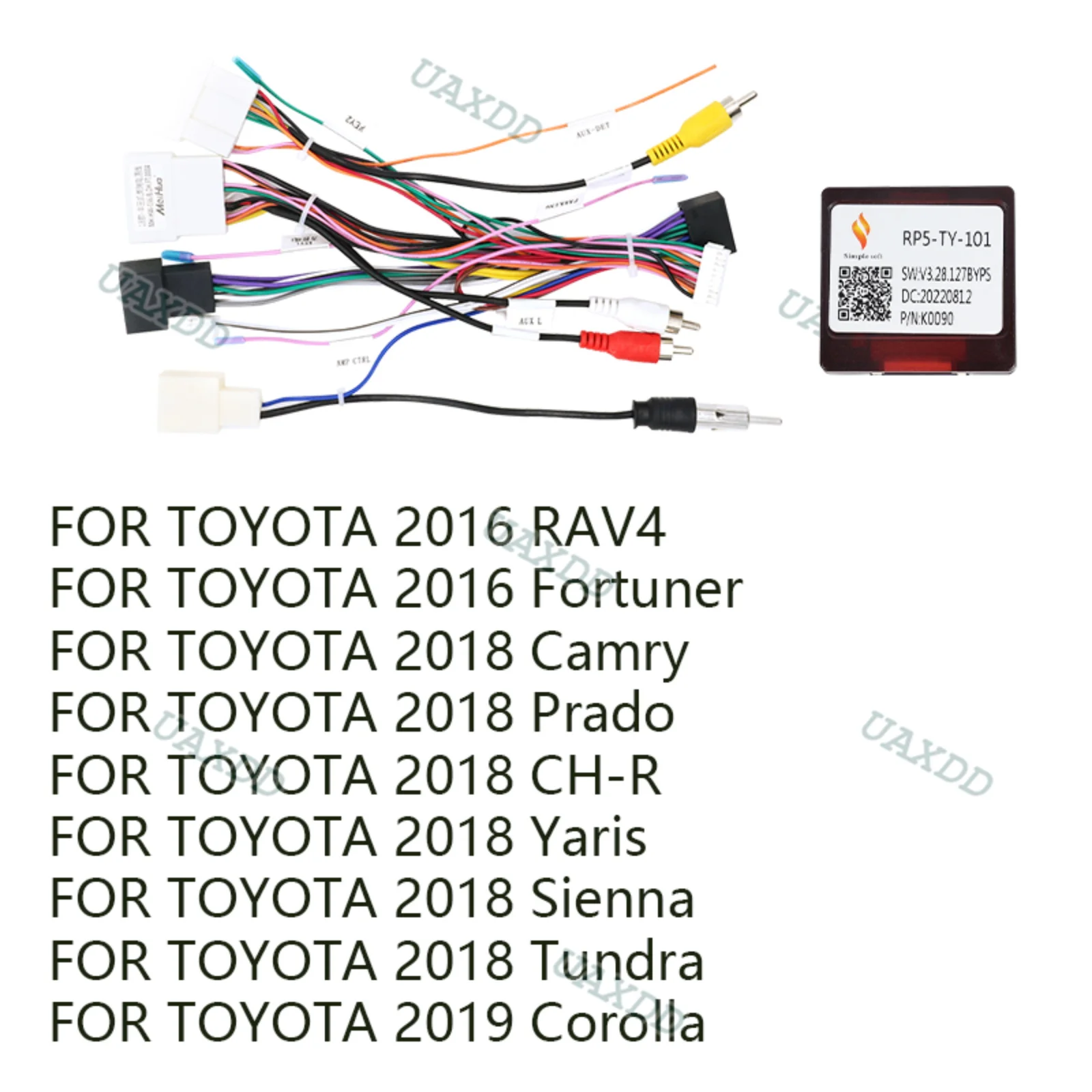 Canbus Car FOR TOYOTA 2009 Avalon 2018 2023 CAMRY 2015 Alphard 2014-2019 Prado Corolla RAV4 Wire Electric Line Lead 2 Din Cable