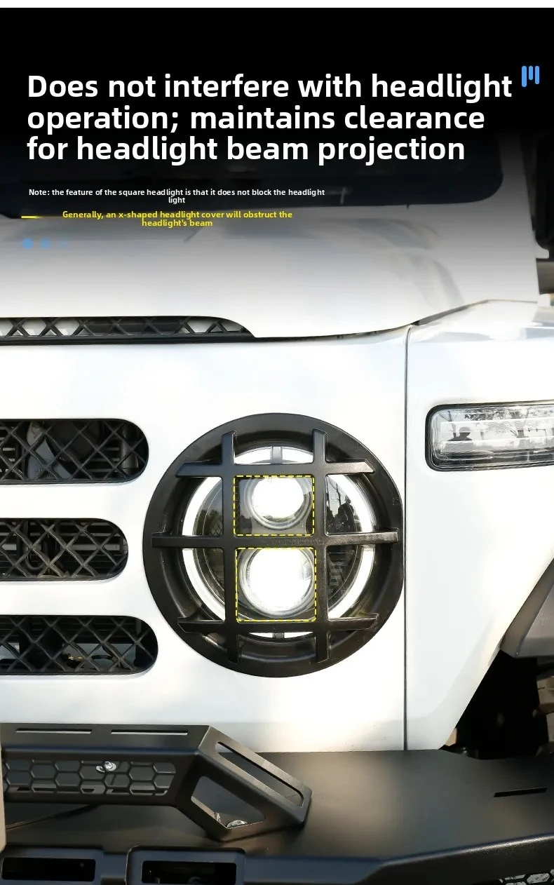 Lamp Hoods For BJ BAIC 212 T01 / EMC 212 Car Front Lampshade Headlight Frame Anti-collision Scratch Resistant Protective Cover detail image 5