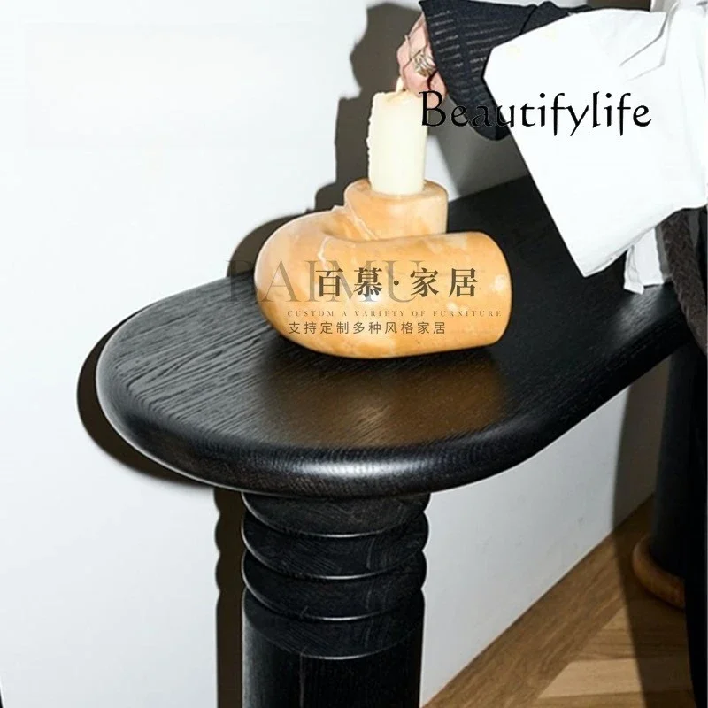 YY مصمم الحد الأدنى من العصور الوسطى الإبداعية شوان غوان تاي الرماد الإيطالي الخشب ضوء الممر الفاخر نهاية عرض الجدول تخزين حالة طويلة