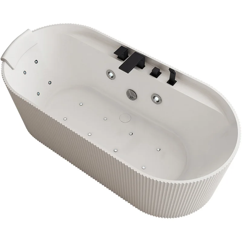 Home Free-standing Jacuzzi Intelligent Thermostatically Heated Surf Bubble Spa Bath