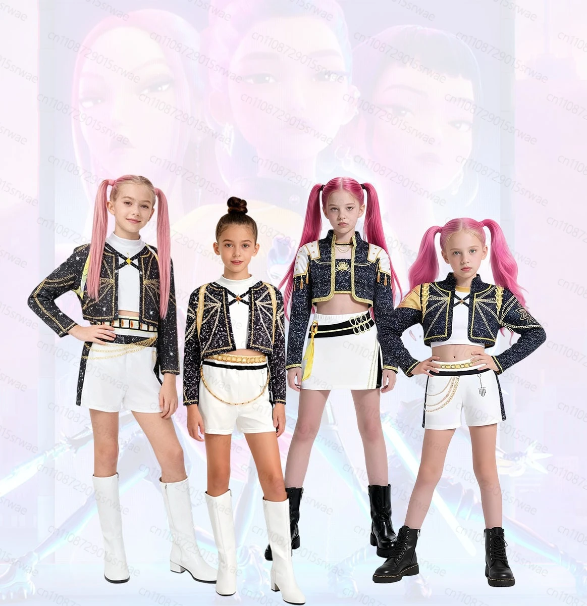 

2025 Movie K-pop Cosplay Costume Demon Costume Cute Girls Party Performance Halloween Outfits Birthday Gift