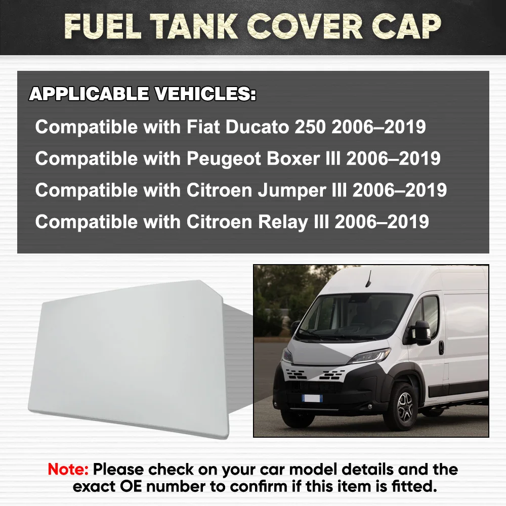 Tampa do tanque da aba de combustível do carro para fiat ducato 250 peugeot boxer iii citroen jumper iii relé iii 2006-2019 1362671080, 1340422080