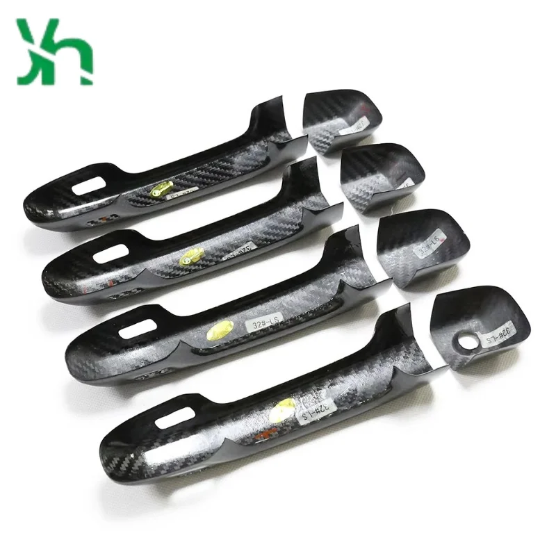 Дверные ручки из сухого углеродного волокна для Toyota Land Cruiser Prado GX-R AT, внешняя насадка, 4 шт.