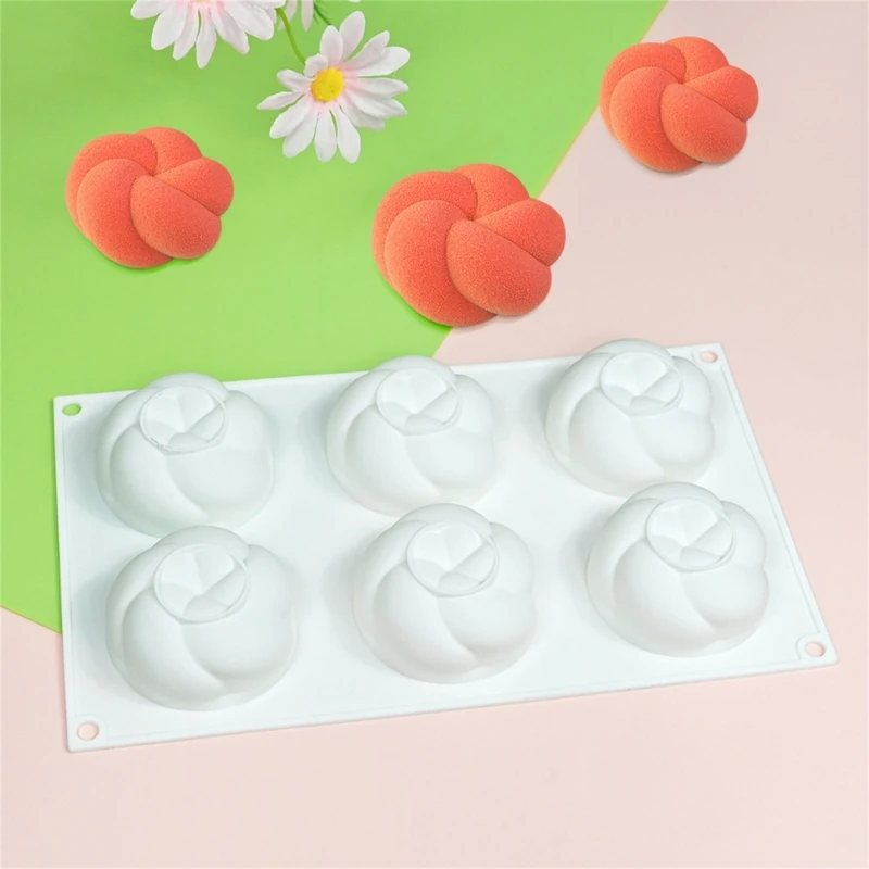 6cavity Twisted Rope Silicone Molds Mousse Cake Molds DIY Bakings Decorating Tool Drop shipping