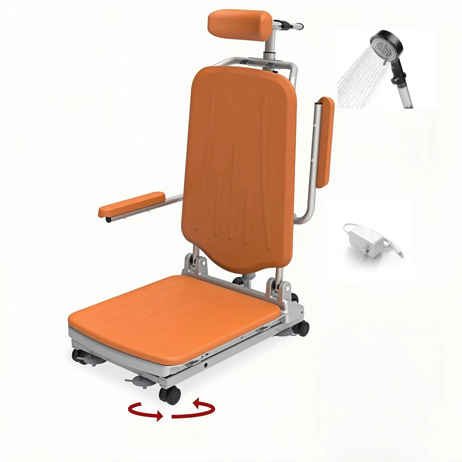 

3IN1 Movable Aluminium Electric Floor Chair Lift, Bath Lift Chairs for Bathtub Transport Chair with Detachable, Customized