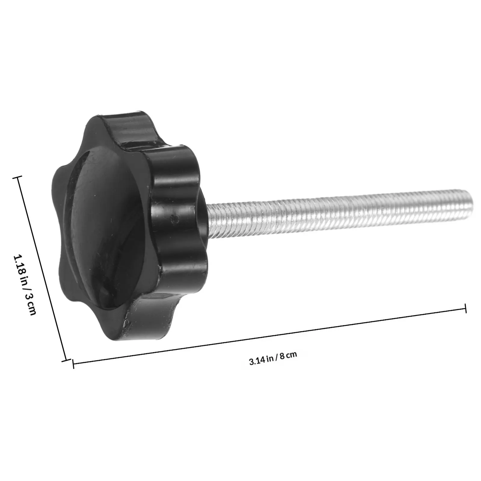 1Set M6 Star Knob Replacement for Drive Walkers Rollator Adjustment Handle Screw with Anti-Slip Rubber Pad Secure Tightening - view 6