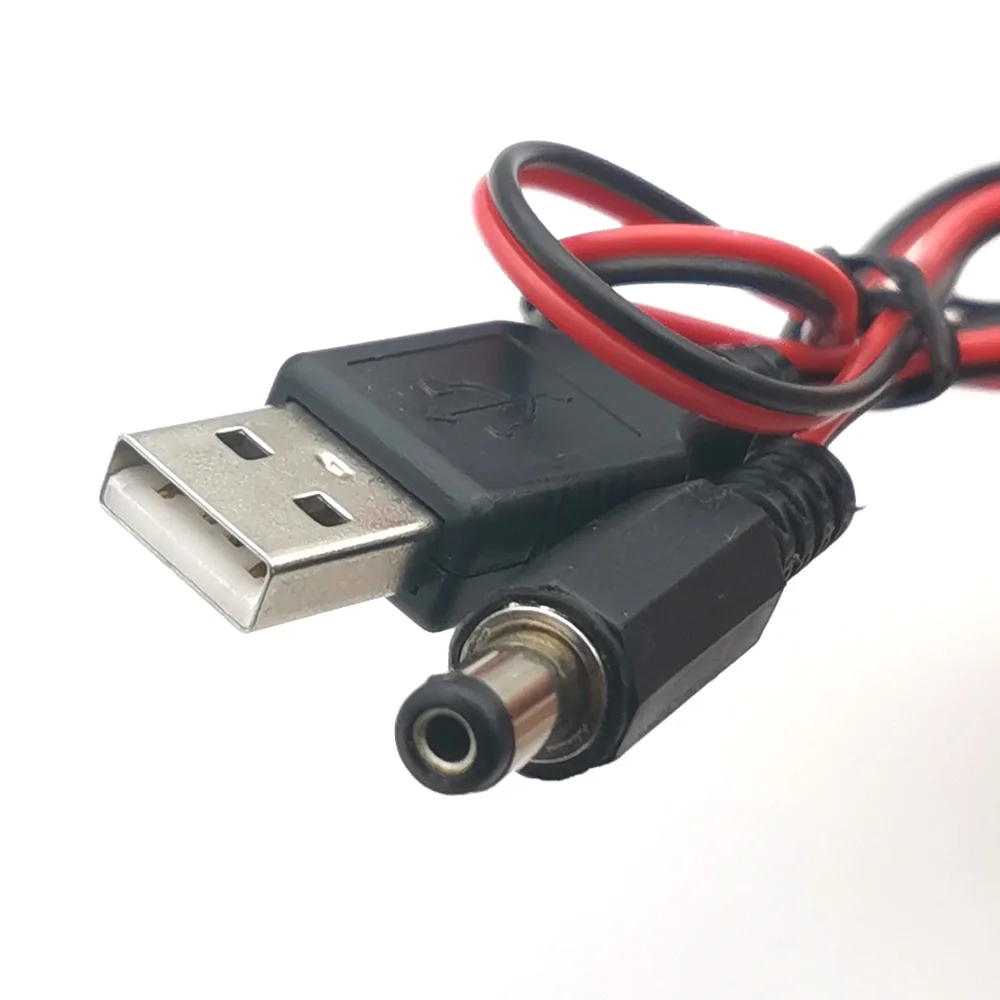 Usb ذكر إلى تيار مستمر كابل الطاقة ، 5.5x2.1/2.5 مللي متر ، 1 قطعة ، قابس امدادات الطاقة ، تمديد كابل ، أسلاك موصل ، 5.5x2.1 ، 5.5x2.5mm