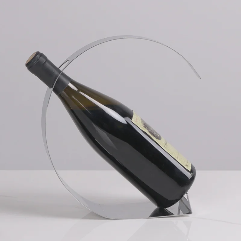 Creative Metal Poinsettia Wine Rack  Foreign Moon Type Home Ornament
