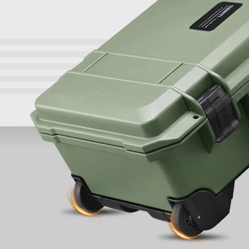 Multifunctional Plastic Tool Box Photographic Equipment Safety Protection Professional Outdoor Carrying Draw-bar Storage Case
