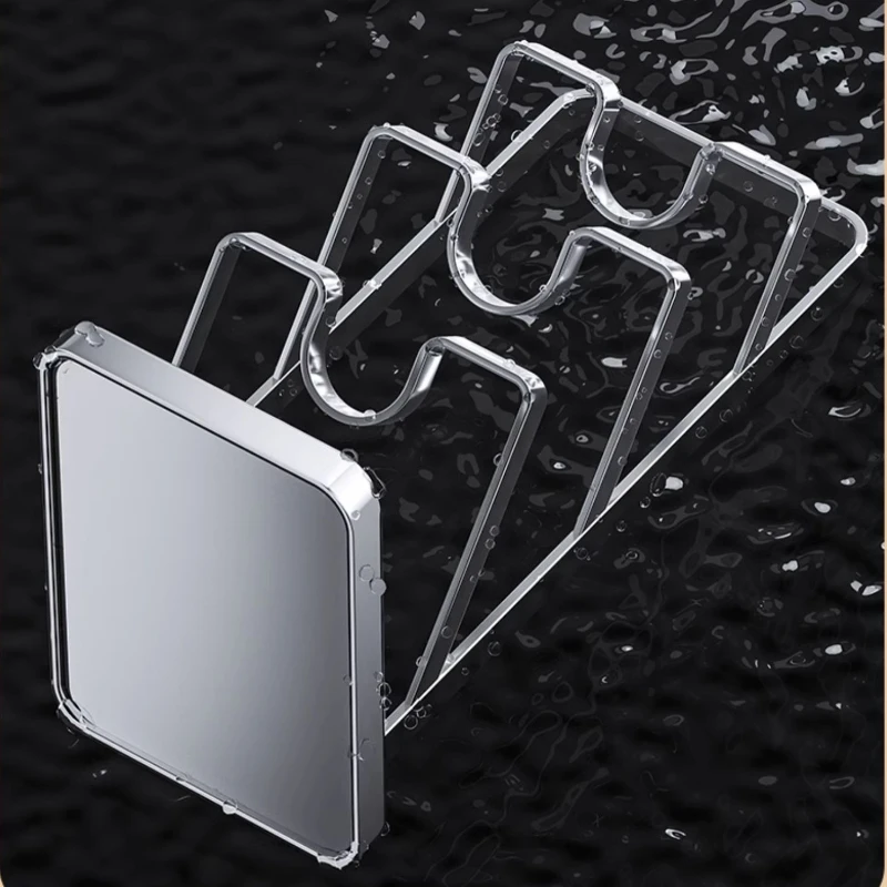 Stainless Steel Double-Layer Pot Lid and Vegetable Board Storage Rack, Kitchen Drain Rack Household Cutting Board Placement, 304