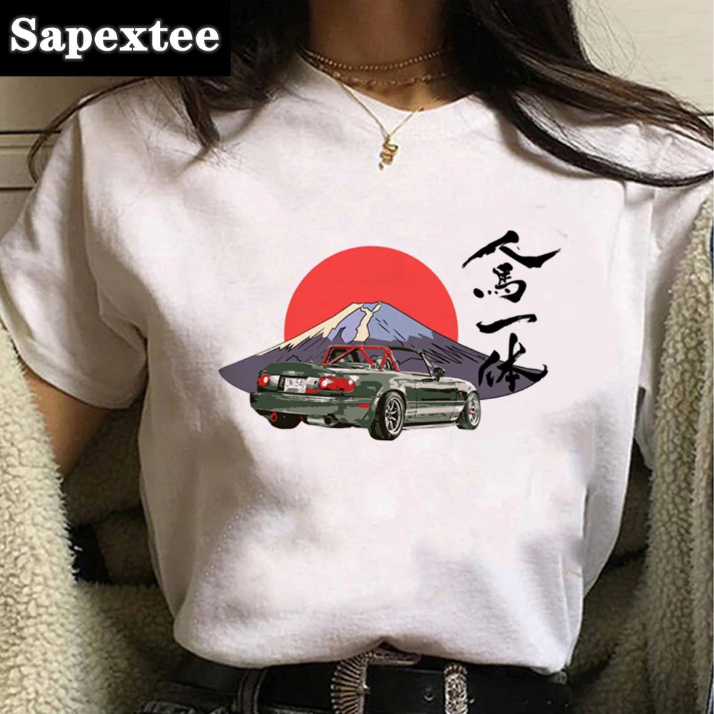 Miata t shirt women Japanese comic anime Tee girl manga Japanese clothing