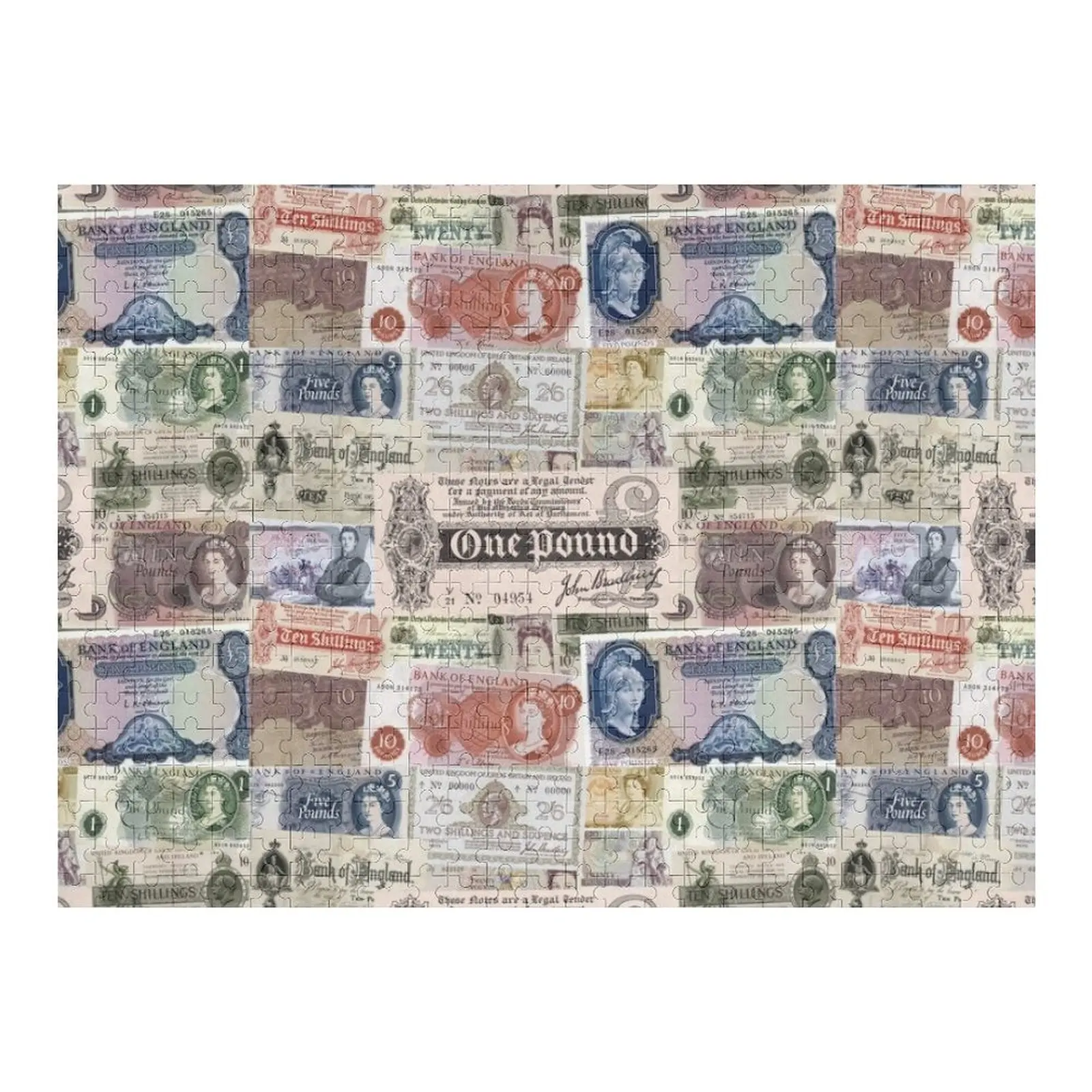 

British banknotes Jigsaw Puzzle Wooden Name Wood Photo Personalized Puzzle