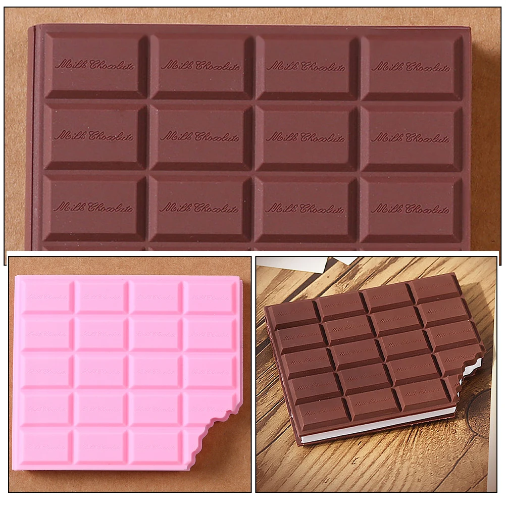 3Pcs Creative Chocolate Memo Pads Portable Cute Pocket Writing Notebooks Fun Mini School Stationery Kids Writing Book