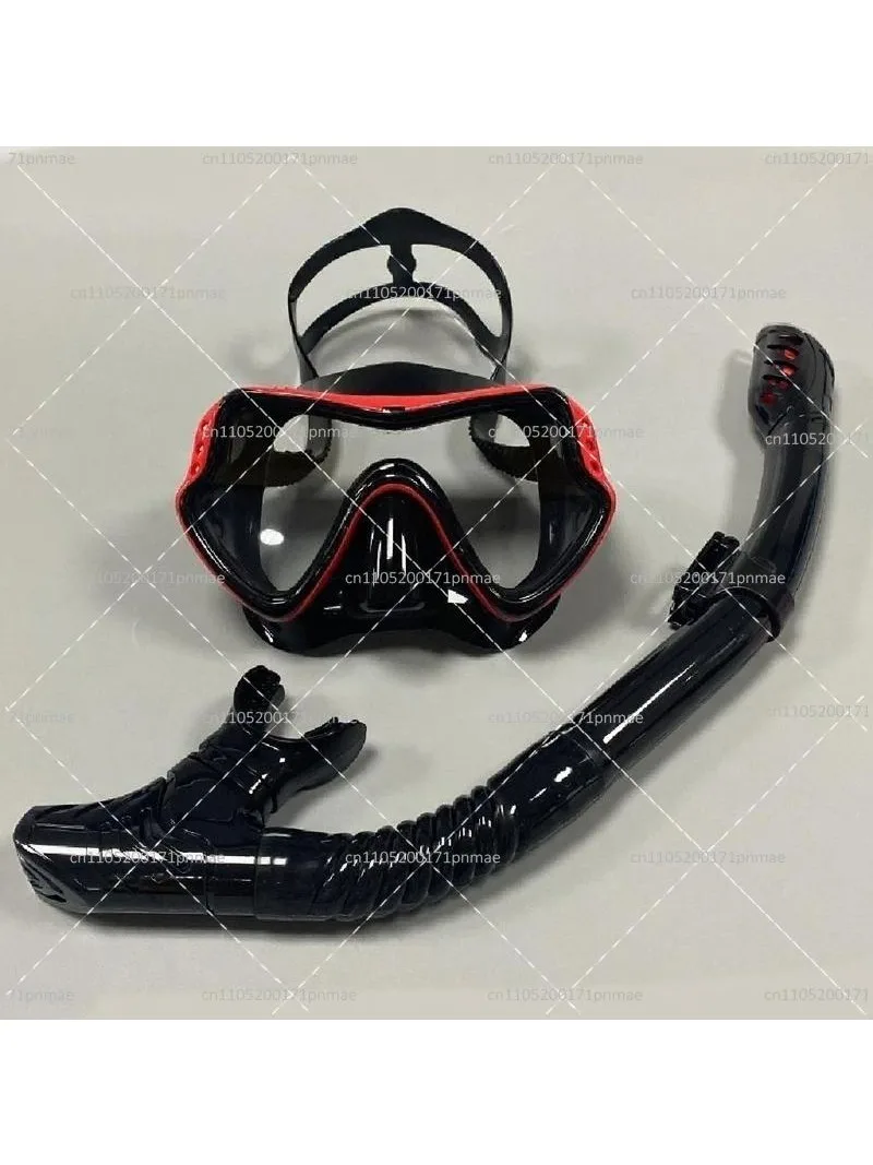 2 Piece Diving Goggles Snorkel Set Adult Large Frame Silicone Mask for Snorkeling Tour