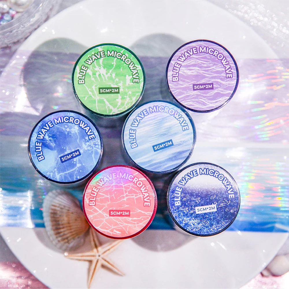 6Style 1Roll/sachet Beige Microwave Series UV Tape Décoration créative DIY Handbook Scrapbook Diary Glass Notebook