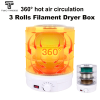Two trees 3 Rolls Filament Dryer Drying Filaments Storage Box 360° Hot-air Heating for 1.75mm/2.85mm ABS PLA PETG TPU 3D Printer