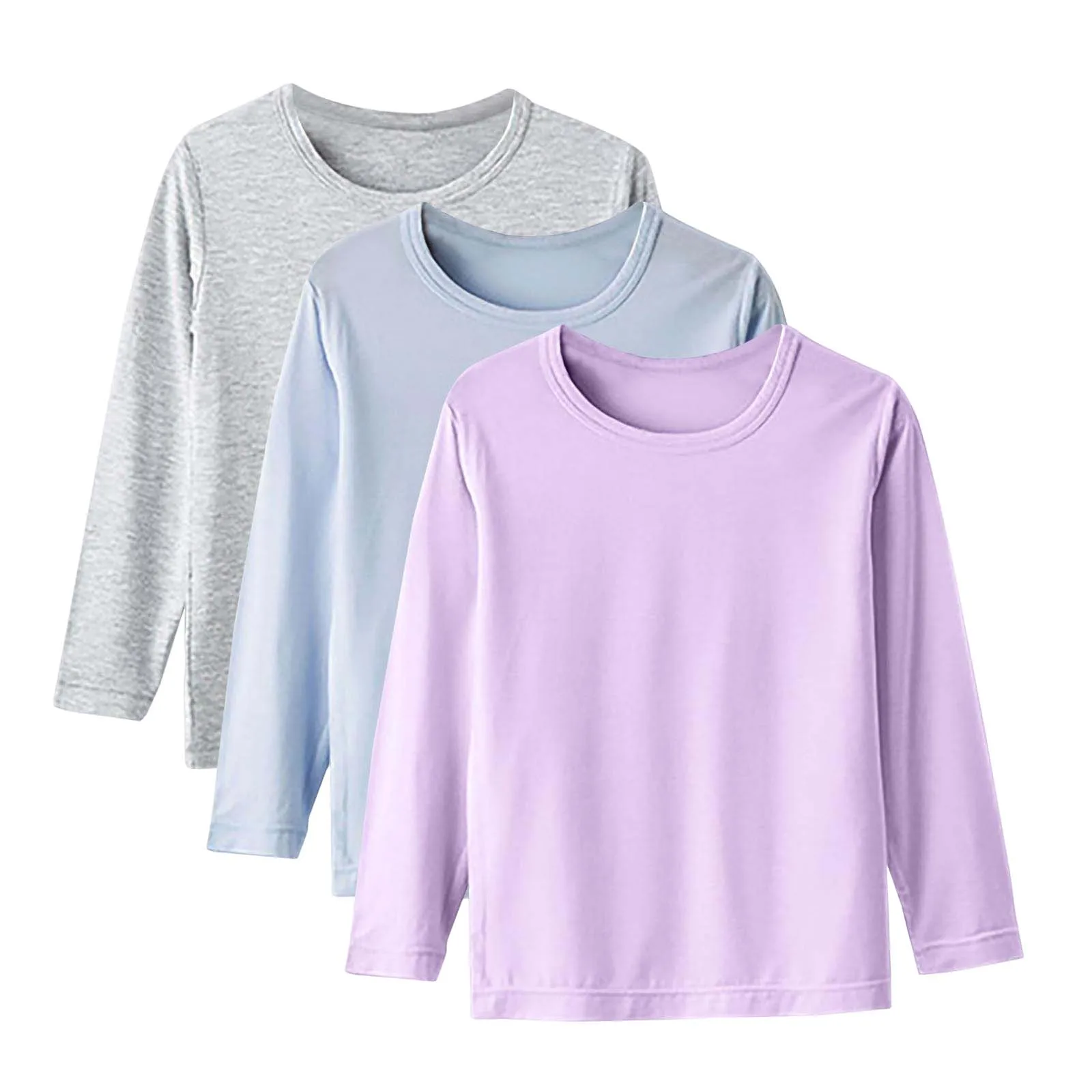 

Underarm Our Girls 3PC Girls Comfortable And Breathable Long Sleeved Casual And Versatile Solid Youth Large Long Sleeve Shirt