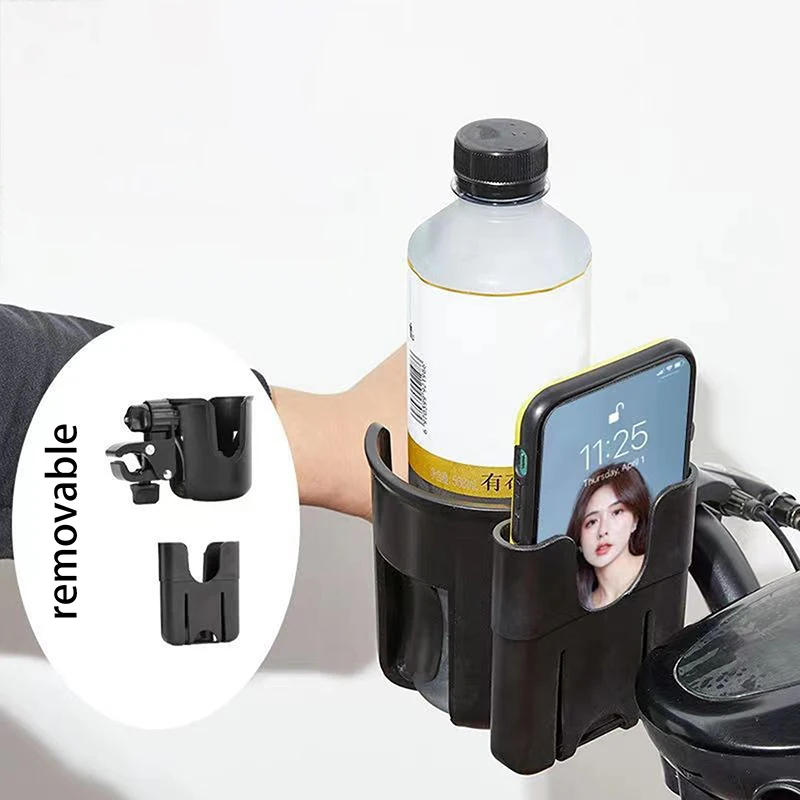 

All-in-One Stroller Drink Holder with Phone Compartment, Suitable for Wheelchair & Toddler, DIY Accessories
