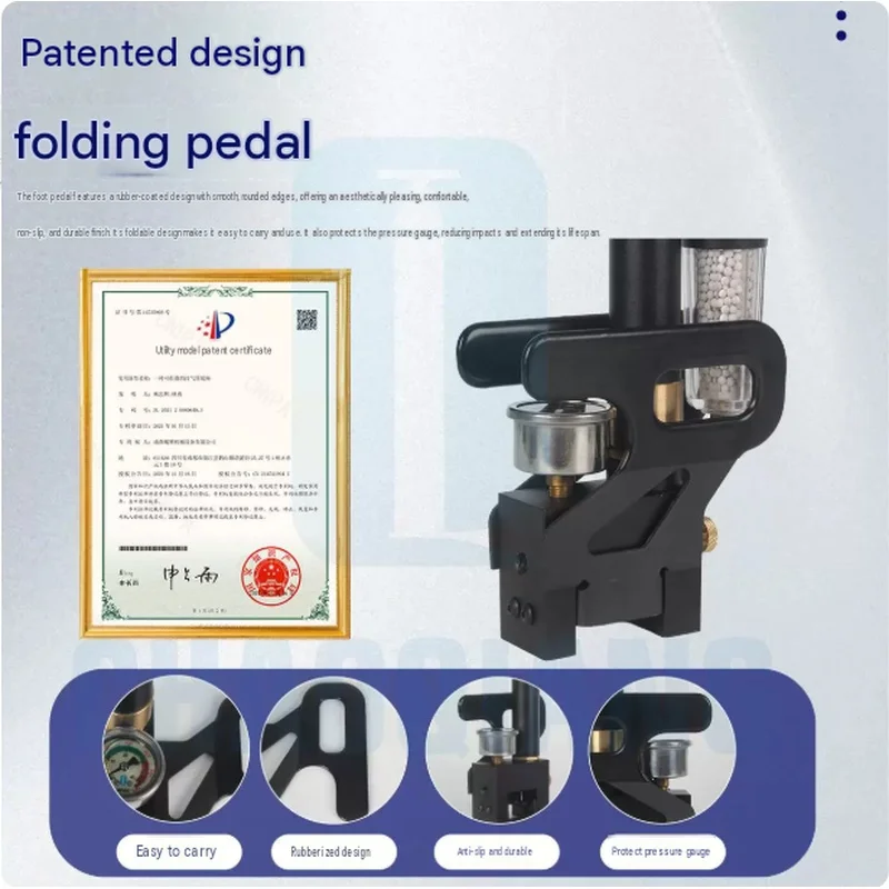 Manual high-pressure air pump, 30MPa, 4500psi, four-stage compressed air filter, foldable, factory direct sales.