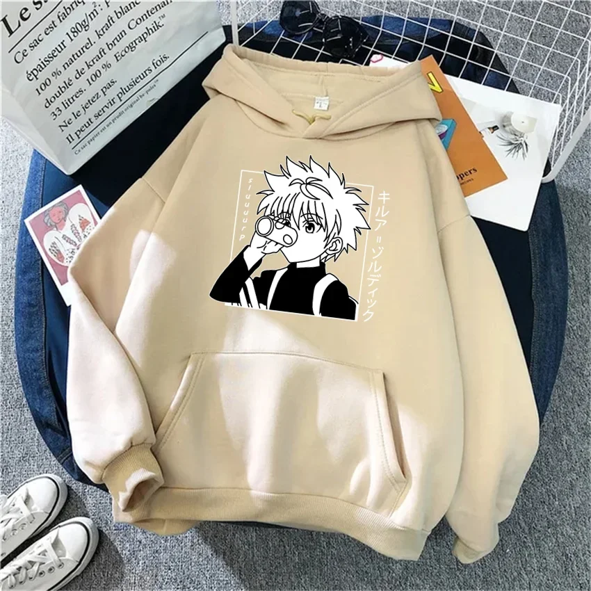 Anime Hunter X Hunter Women\'s Hoodie Kurapika Devil Eye Hoodies Women Streetwear Pullover Harajuku Unisex Sweatshirt Clothes