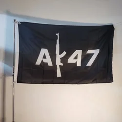 AK-47 Flag 2x3ft 3x5ft Polyester, Outdoor/Indoor Decor, Military Banner, Man Cave Gift, Hunting Camping Gear