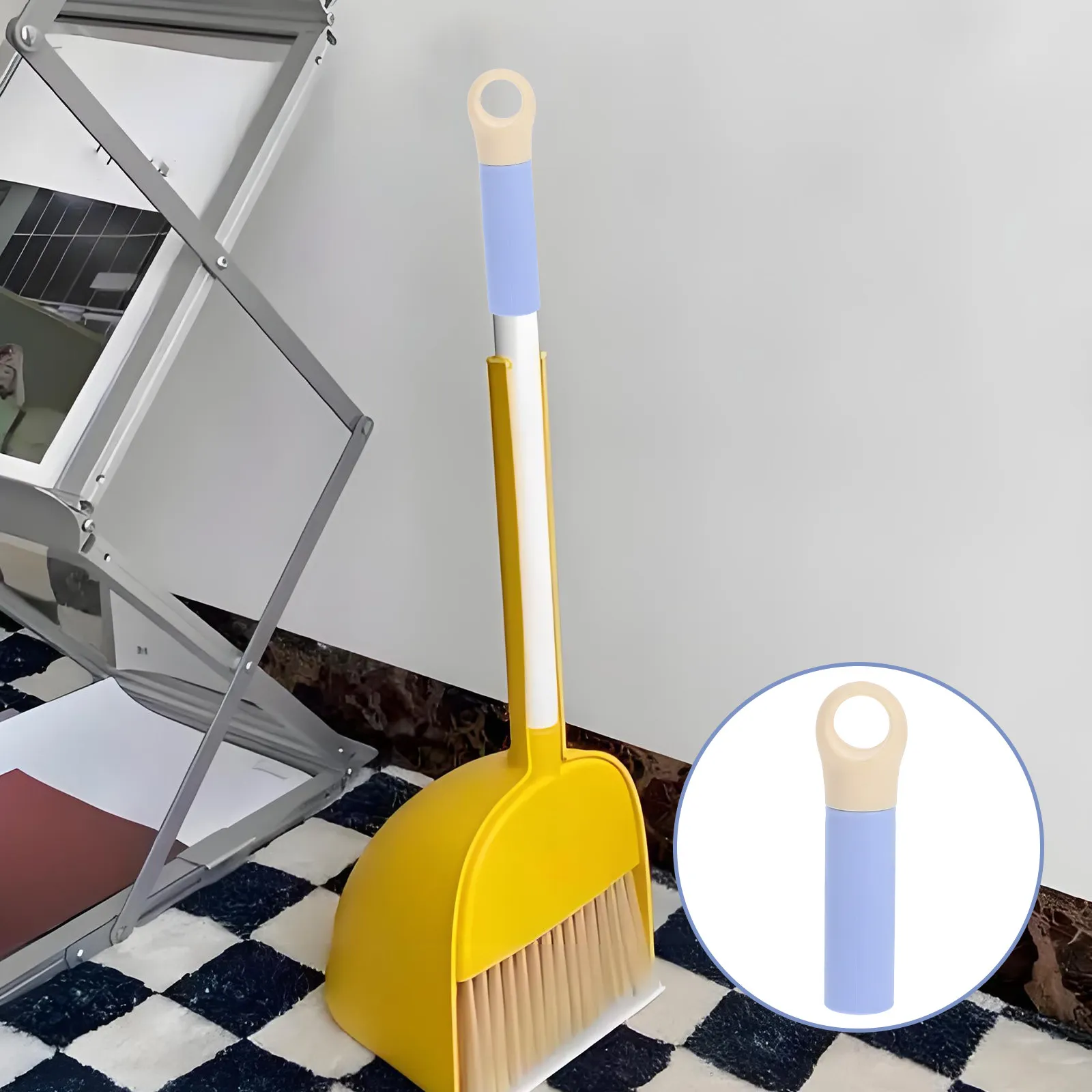 3Pcs Broom Handle Grip End Cap Universal Fit with Hanging Hole Comfortable Plastic Replacement for Floor Cleaning Mop Dustpan