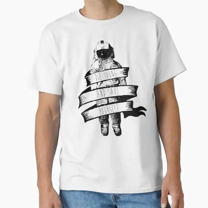 ribbon wrapped astronaut quote Classic T Shir Shirt Made in US AUS Size S 2XL