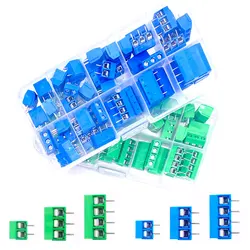 50 Pcs/BOX Pitch 5.0mm Straight Pin 2P 3P Screw PCB Terminal Block Connector 10A 300V 24-18AWG