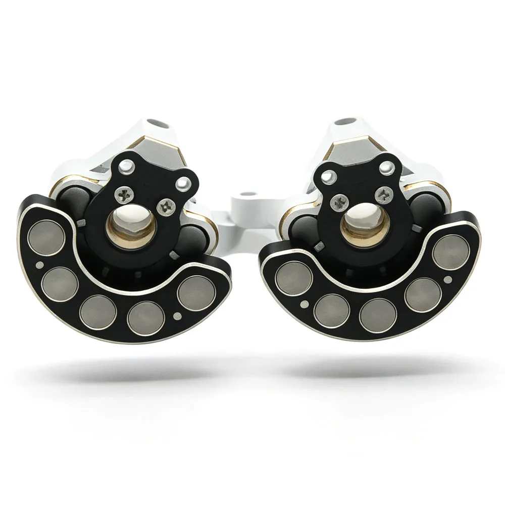 1/24 Brass Tungsten Steel Kunckles with Carbon Fiber Brass Tungsten Steel Counterweight for SCX24 RC car Upgrade Parts
