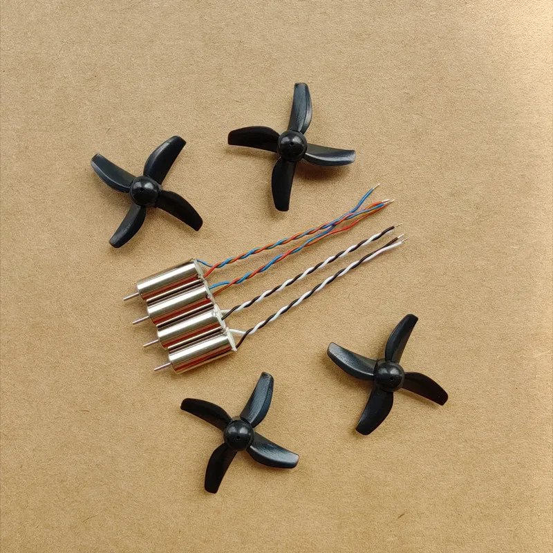 615 Coreless Motors 3.7V 6*15mm Motor 30mm Props Propellers Fans For DIY Model Drone Quacopter