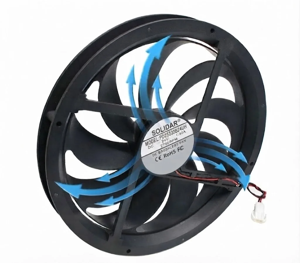 SOLIDAR PD25030B24UH DC Brushless Fan 24V 1.40A 2700RPM Ultra-Quiet High-Speed Industrial Equipment Round Cooling Fan
