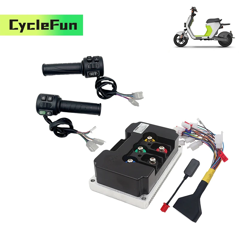 

FarDriver ND72680 4KW-6KW V2 DC Phase 680A 72V Sine Wave Controller With T08 Combination Switch For Electric Scooter Motorcycles