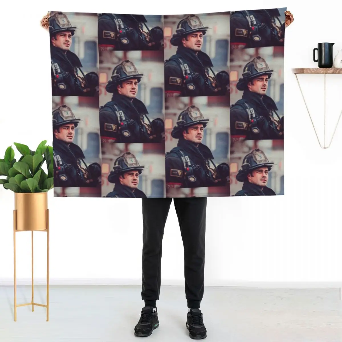 Firefighter Kelly Severide Poster Throw Blanket Thermal Decorative Sofas Personalized Gift Thins Plush Blankets