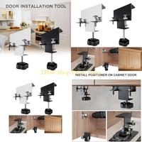 D84F Metal Cabinets Hardware Jig,Cabinet Handle Template Tool, Adjustable Locator and Drill Template Guide