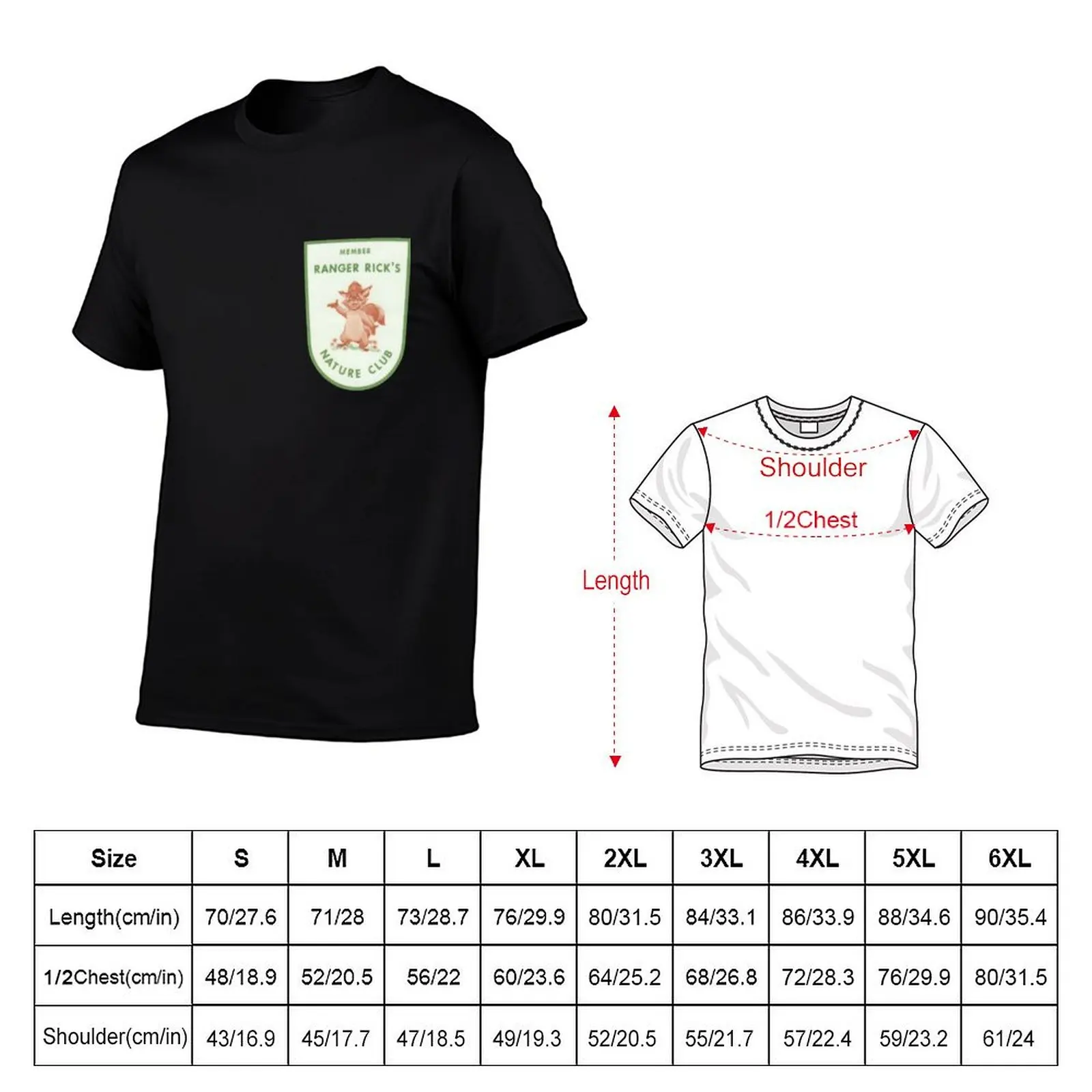 Ranger Rick Nature Club Member Badge 2 T-Shirt Non-Shrink Basic Cotton T-Shirt