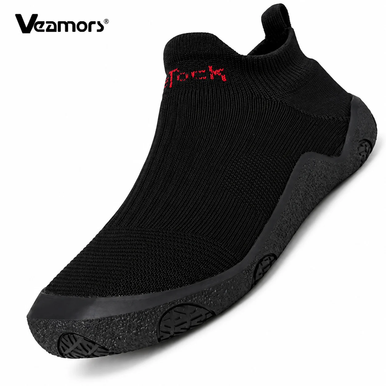 Knitted Sock Sneakers Men Women Lightweight Breathable Hiking Shoes Slip-on High-top Outdoor Sports Shoes for Walking Trekking